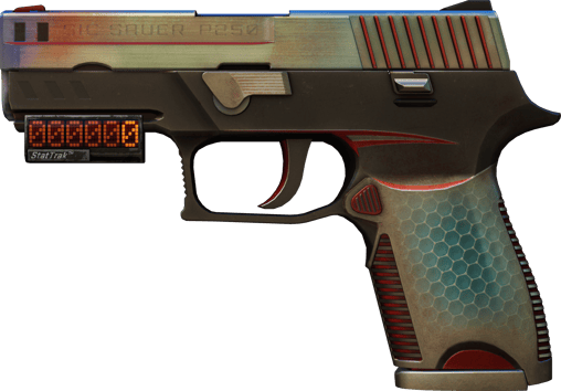 StatTrak™ P250 | Cyber Shell (かなり摩耗)