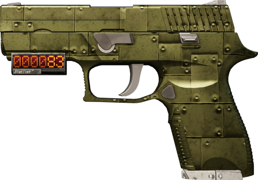 StatTrak™ P250 | Iron Clad (Com Muito Uso)