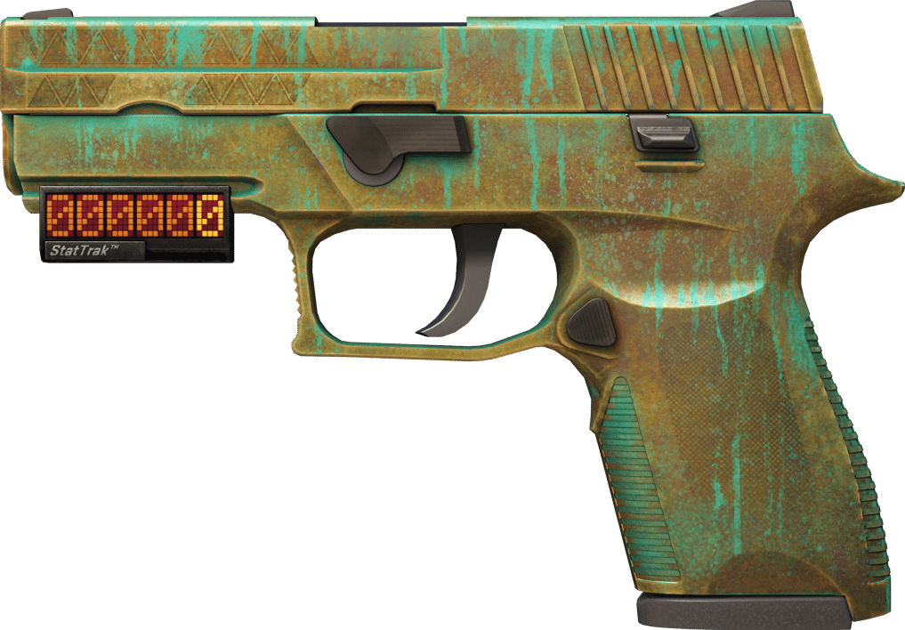 Preview image 1 of StatTrak™ P250 | Verdigris (戦いで傷ついた)