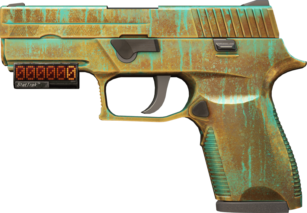 Preview image 1 of StatTrak™ P250 | Verdigris (มีรอยถลอกอย่างมาก)