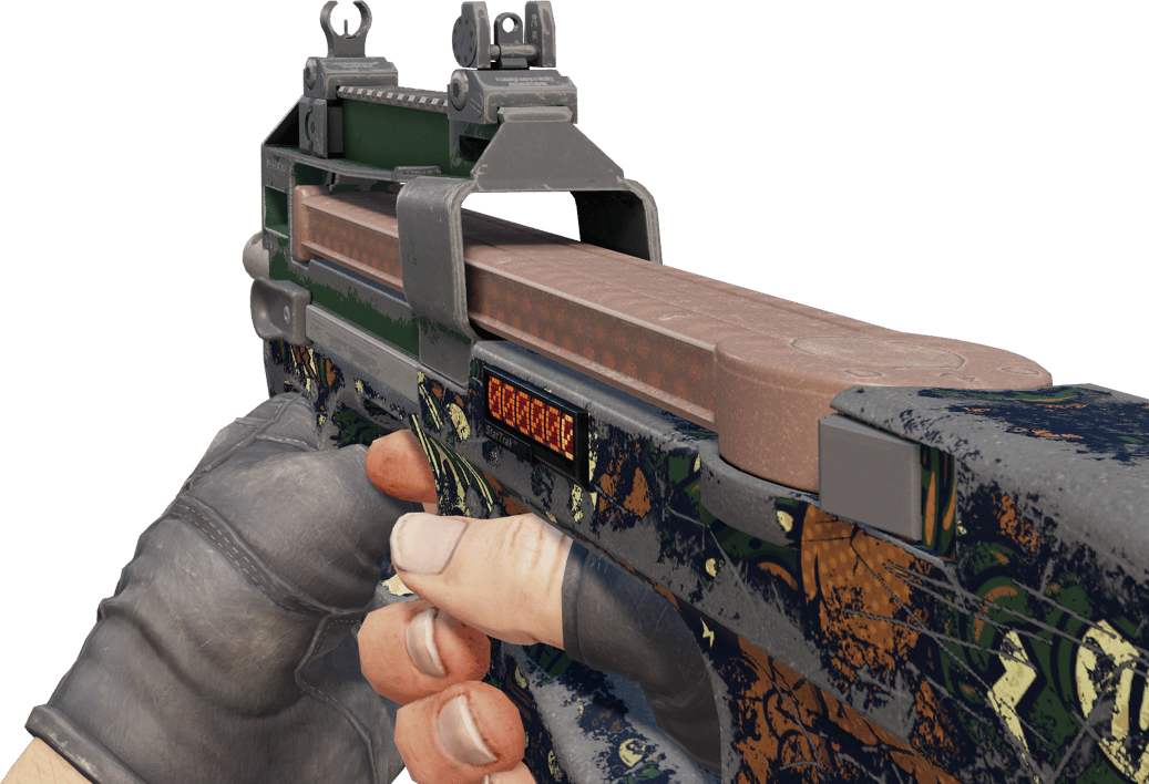 Preview image 3 of StatTrak™ P90 | Cocoa Rampage (Battle-Scarred)
