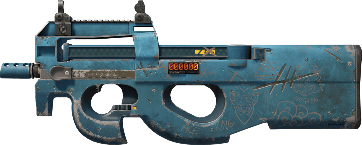Preview image 1 of StatTrak™ P90 | 離世靛痕 (戰痕累累)