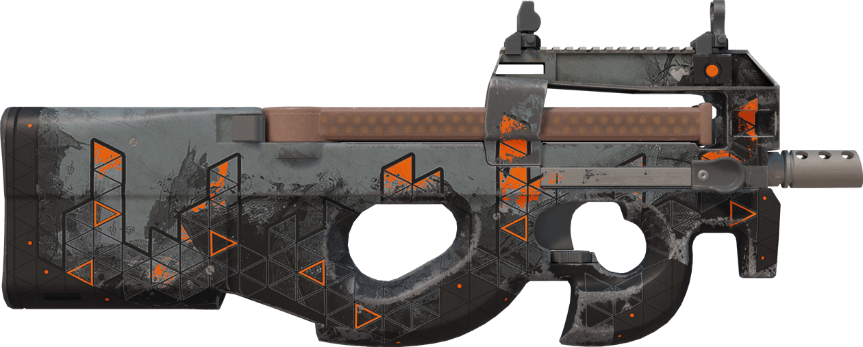 Preview image 2 of StatTrak™ P90 | Trigon (มีรอยถลอกอย่างมาก)