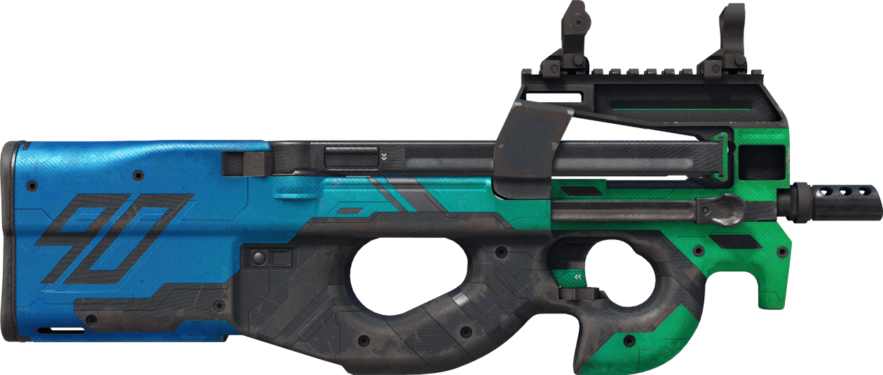Preview image 2 of StatTrak™ P90 | Wave Breaker (Com Muito Uso)