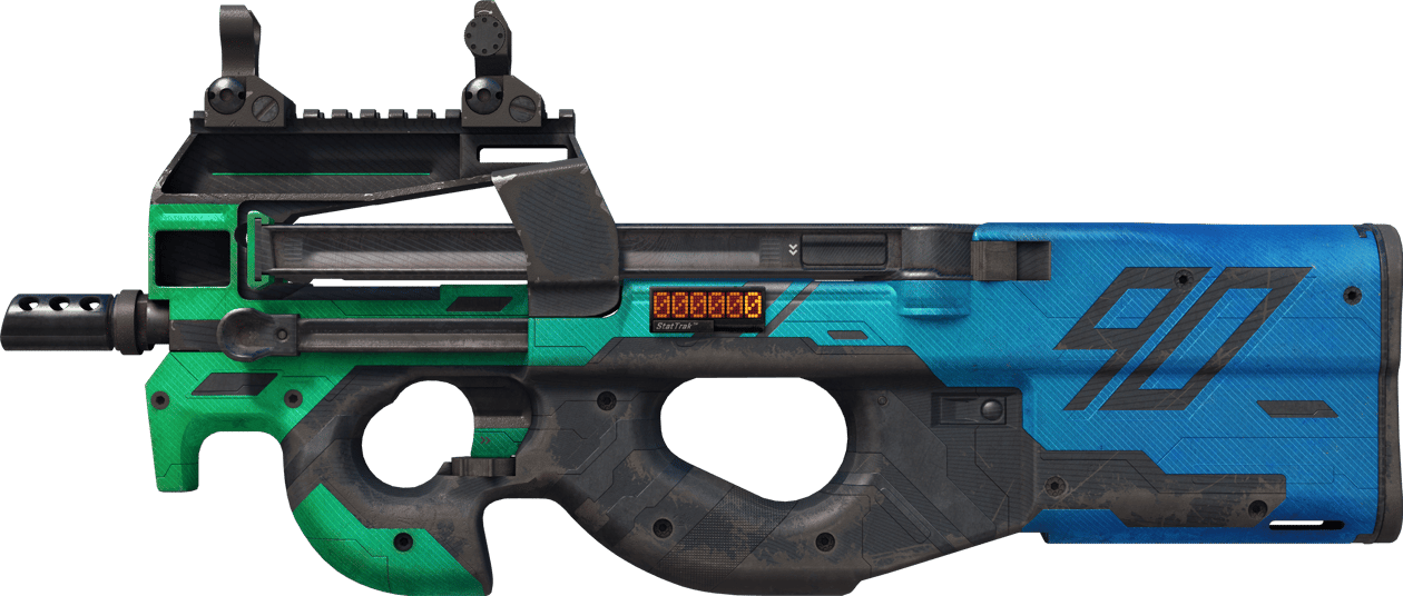 Preview image 1 of StatTrak™ P90 | Wave Breaker (Com Muito Uso)