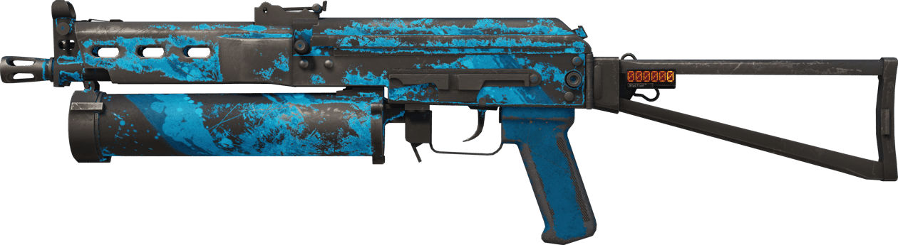 Preview image 1 of StatTrak™ PP-Bizon | Blue Streak (BS - Mòn qua thực chiến)