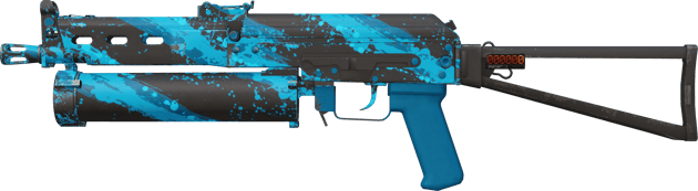 StatTrak™ PP-Bizon | Blue Streak (Com Pouco Uso)