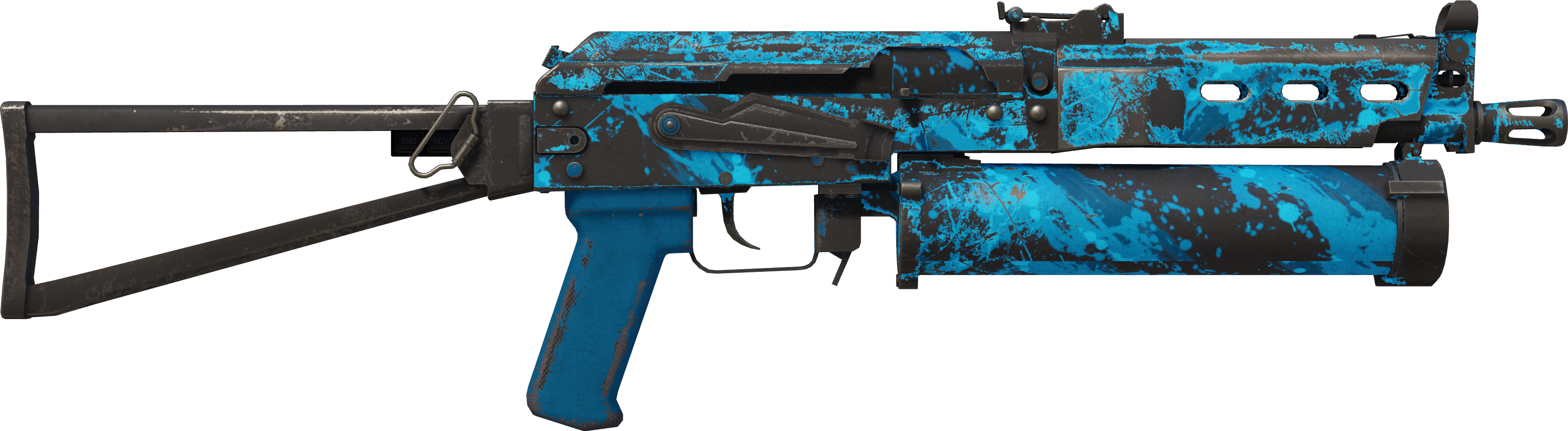 Preview image 2 of StatTrak™ PP-Bizon | Blue Streak (Well-Worn)