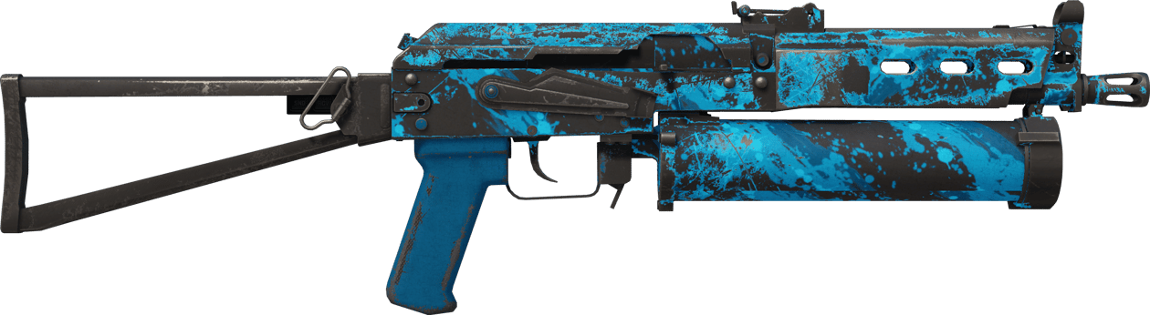Preview image 2 of StatTrak™ PP-Bizon | Blue Streak (WW - Khá mòn)
