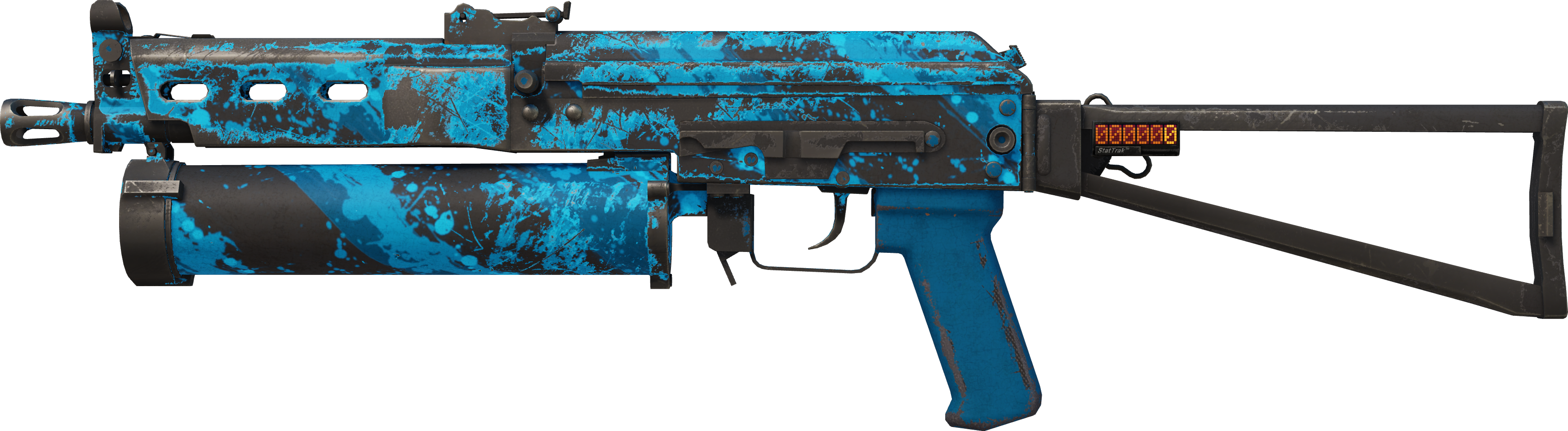 Preview image 1 of StatTrak™ PP-Bizon | Blue Streak (Well-Worn)