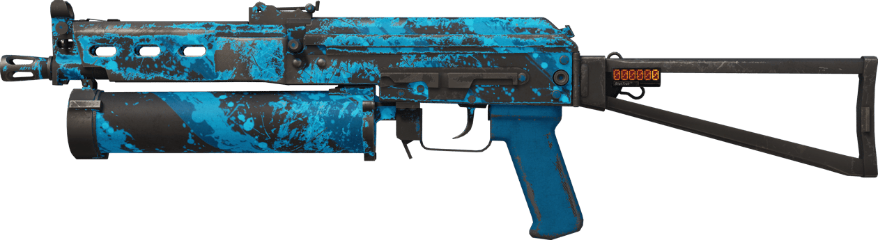 Preview image 1 of StatTrak™ PP-Bizon | Blue Streak (WW - Khá mòn)
