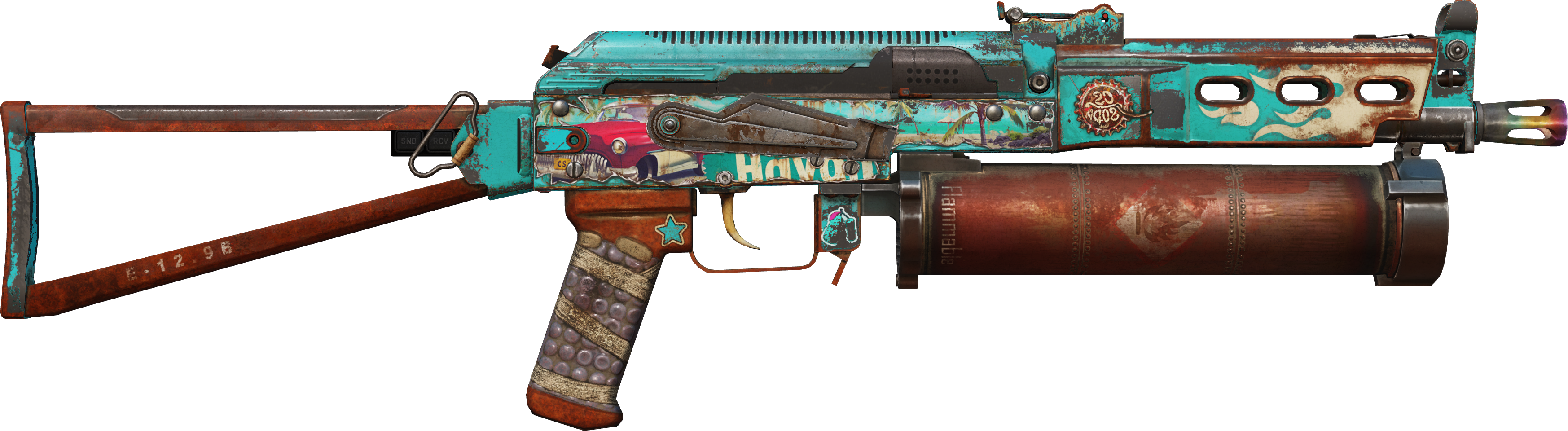 Preview image 2 of StatTrak™ PP-Bizon | Embargo (Well-Worn)
