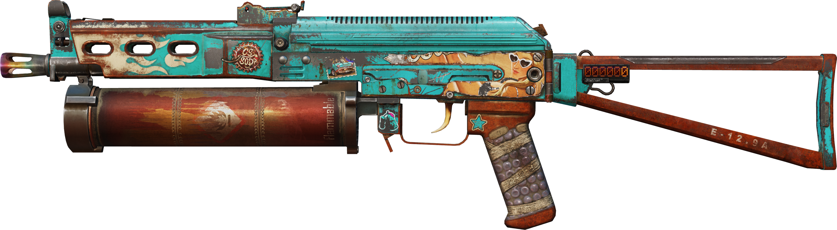 Preview image 1 of StatTrak™ PP-Bizon | Embargo (Well-Worn)