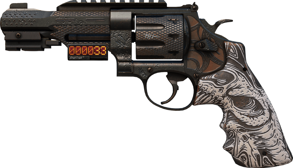 Preview image 1 of Súng lục R8 (StatTrak™) | Bone Forged (MW - Trầy ít)