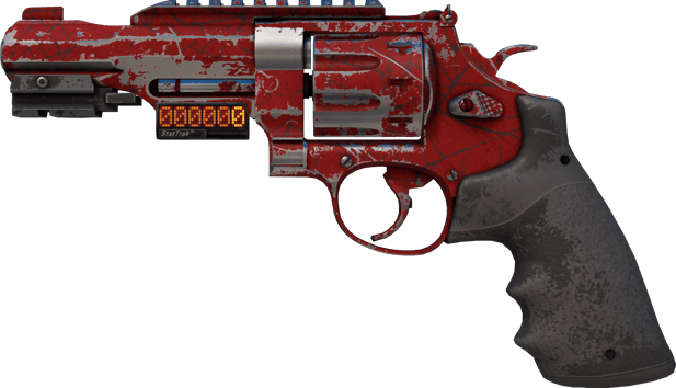 StatTrak™ R8 Revolver | 深红之网 (战痕累累)