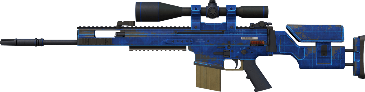 Preview image 1 of StatTrak™ SCAR-20 | Blueprint (Segnato dalle battaglie)