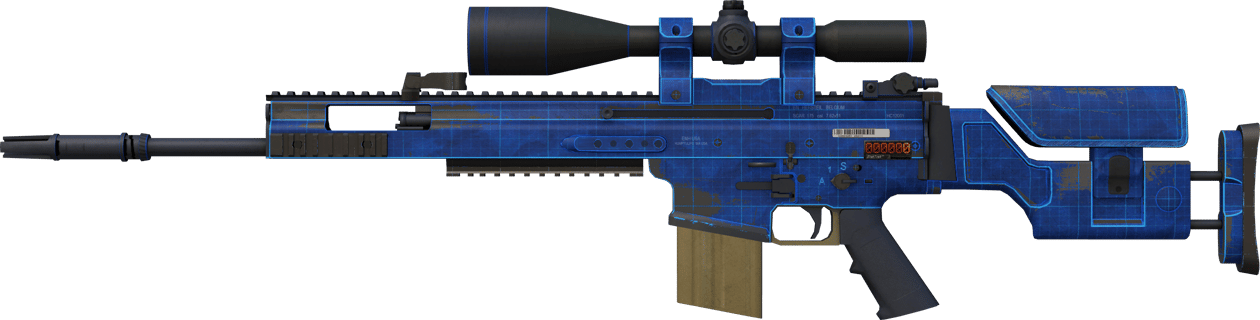 Preview image 1 of StatTrak™ SCAR-20 | Blueprint (WW - Khá mòn)