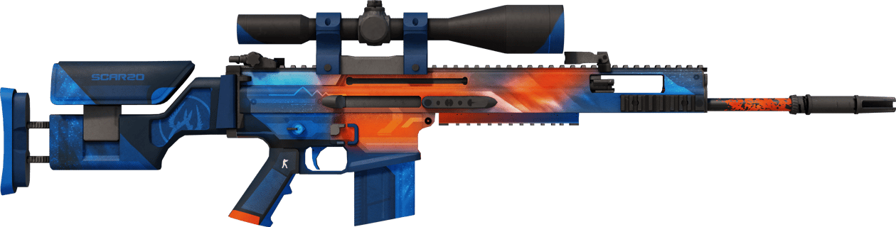 Preview image 2 of StatTrak™ SCAR-20 | Cardiac (WW - Khá mòn)