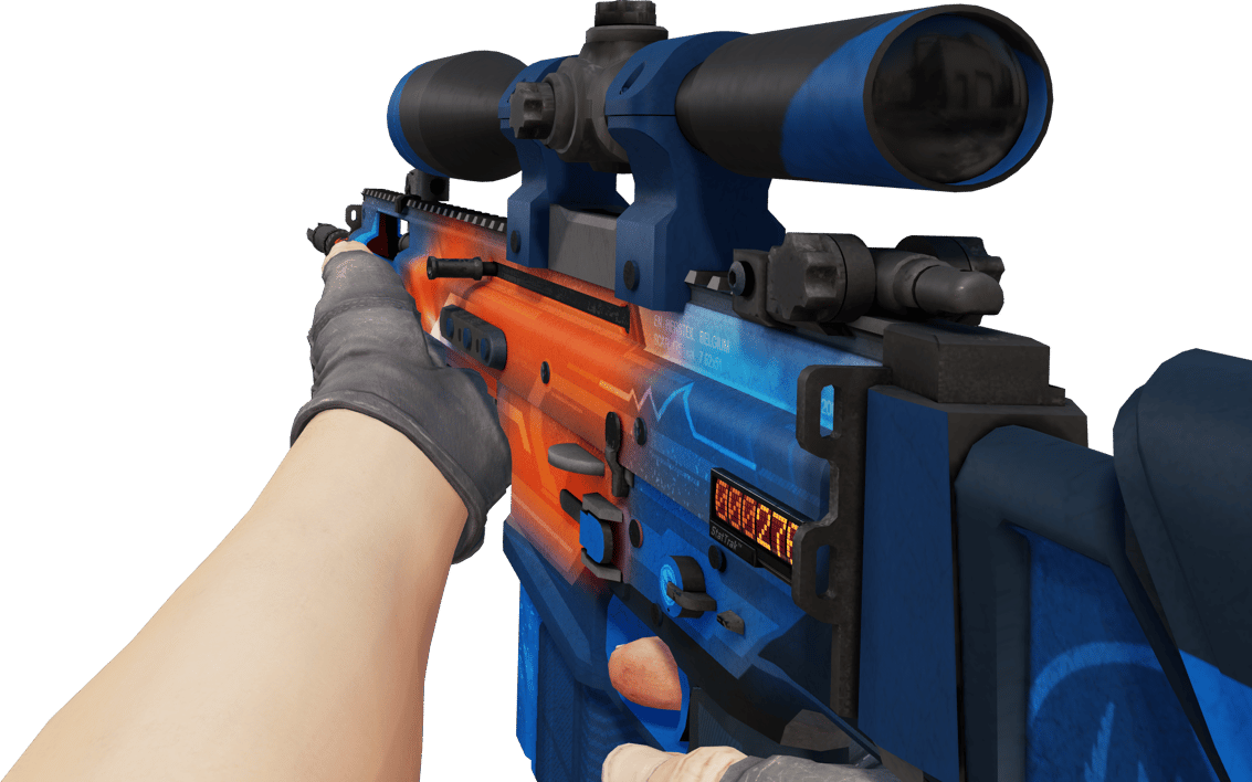 Preview image 3 of StatTrak™ SCAR-20 | Cardiac (WW - Khá mòn)