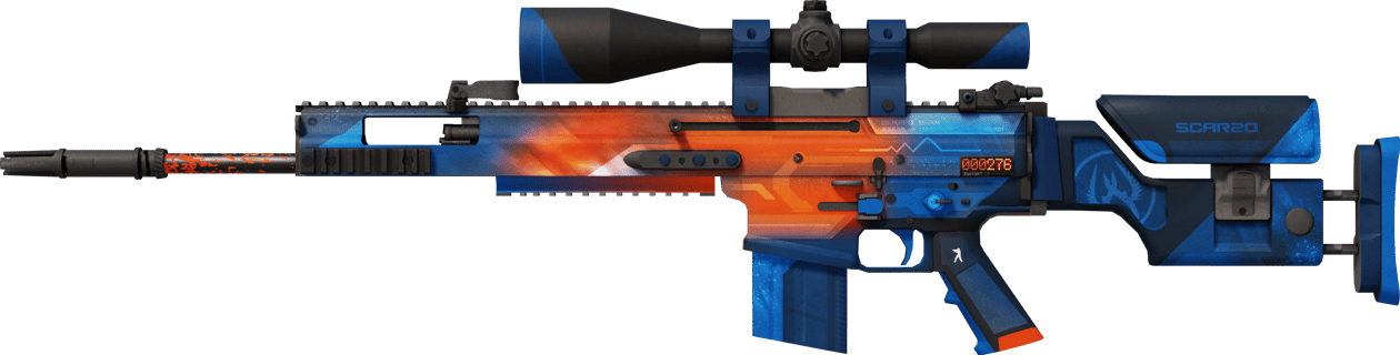 Preview image 1 of StatTrak™ SCAR-20 | Cardiac (WW - Khá mòn)