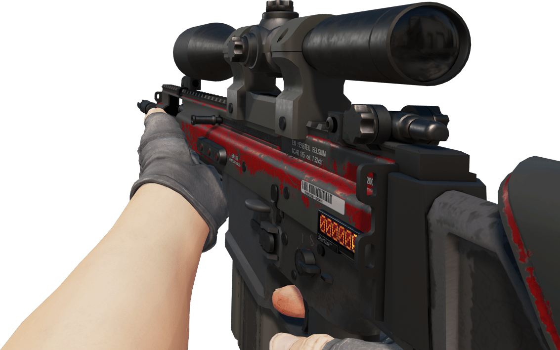 Preview image 3 of StatTrak™ SCAR-20 | Verenpunainen seitti (Reissussa rähjääntynyt)