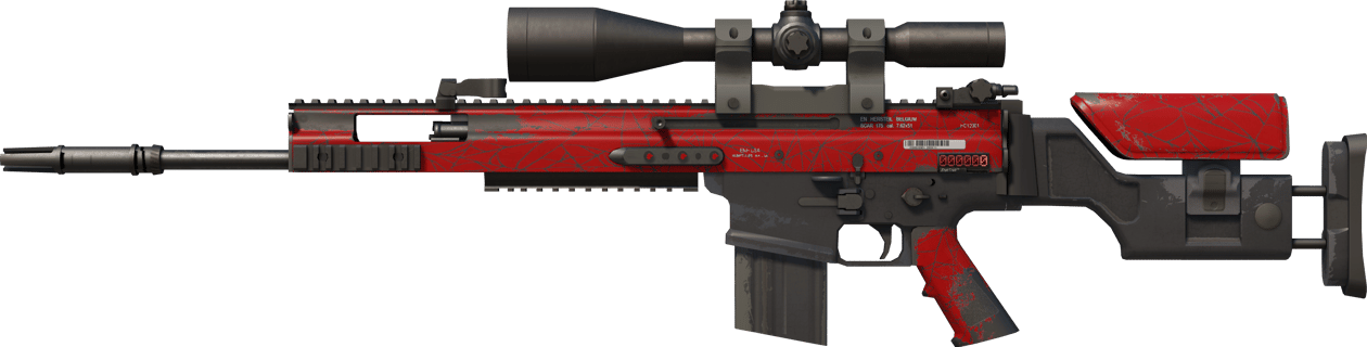 Preview image 1 of StatTrak™ SCAR-20 | Verenpunainen seitti (Käytössä kokeiltu)