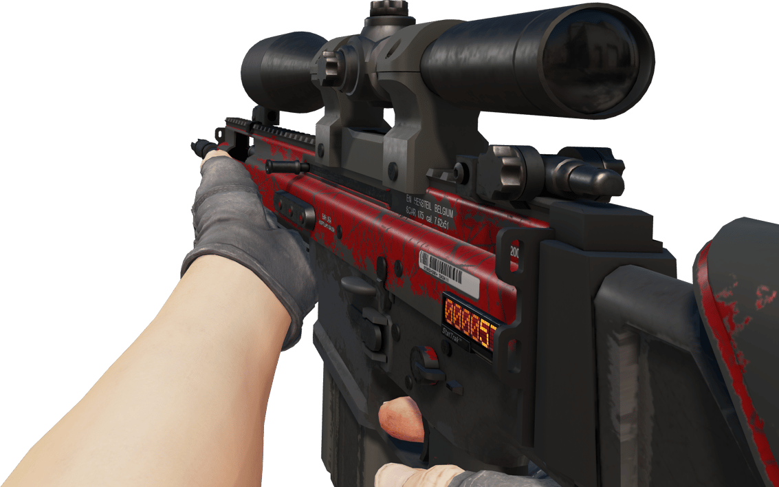 Preview image 3 of StatTrak™ SCAR-20 | Crimson Web (WW - Khá mòn)