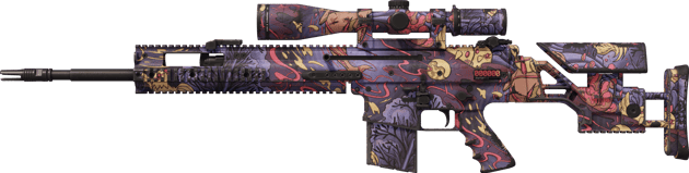 StatTrak™ SCAR-20 | 暗夜活死鸡 (久经沙场)