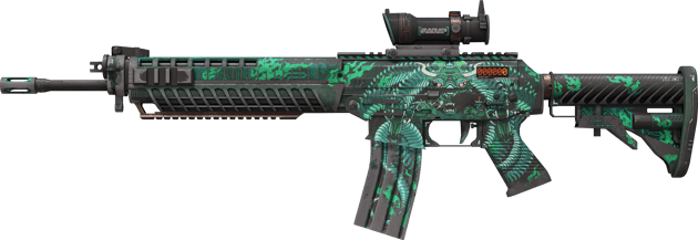 StatTrak™ SG 553 | Dragon Tech (戦いで傷ついた)