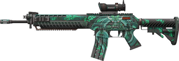 StatTrak™ SG 553 | Ejderha Teknolojisi (Eskimiş)