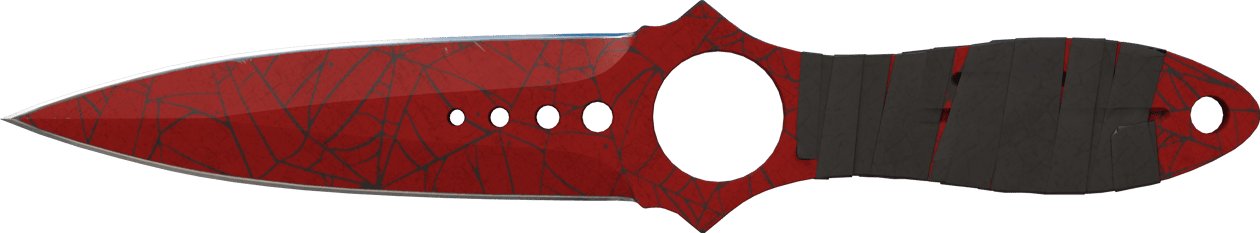 Preview image 2 of ★ StatTrak™ Nóż szkieletowy | Szkarłatna sieć (mocne zużycie)
