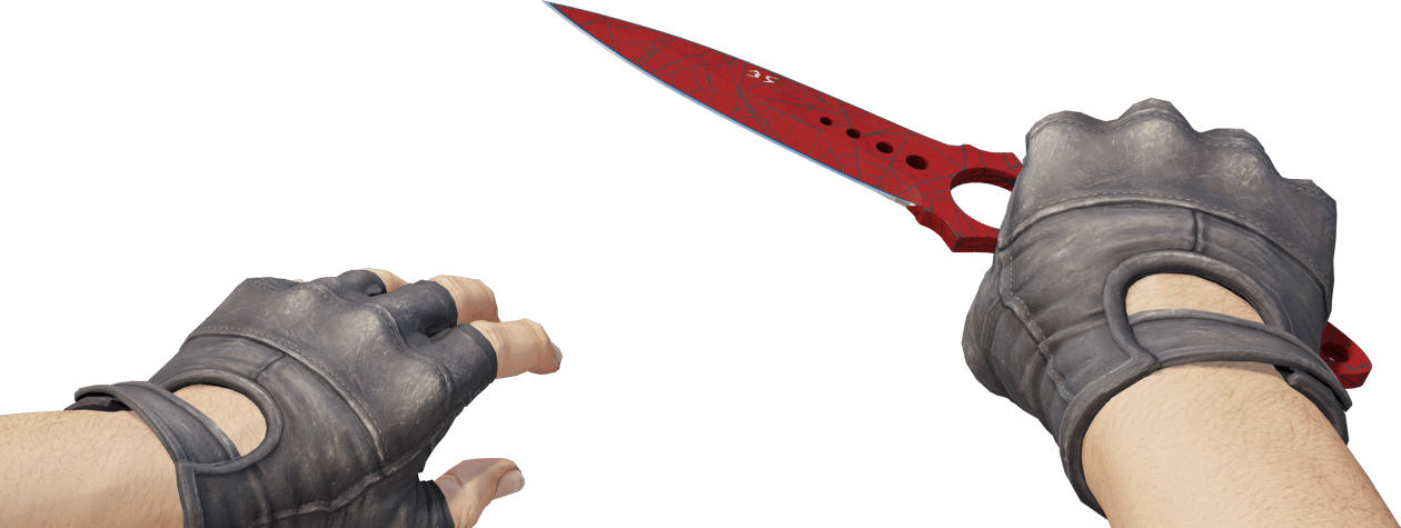 Preview image 4 of ★ StatTrak™ Nóż szkieletowy | Szkarłatna sieć (mocne zużycie)