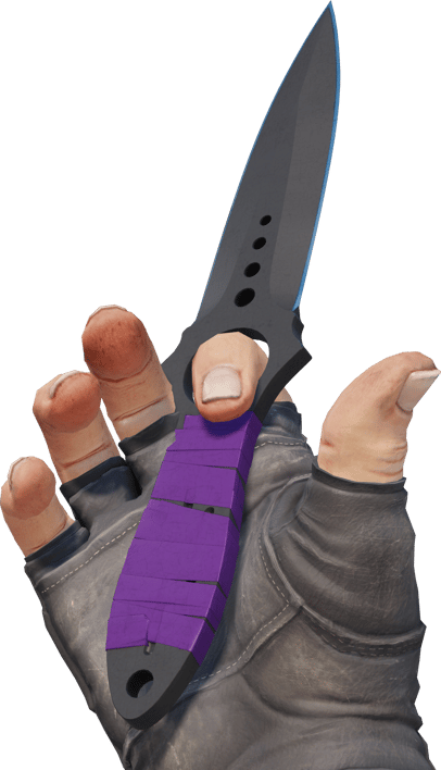 Preview image 3 of ★ StatTrak™ Skeleton Knife | Ultraviolet (Field-Tested)