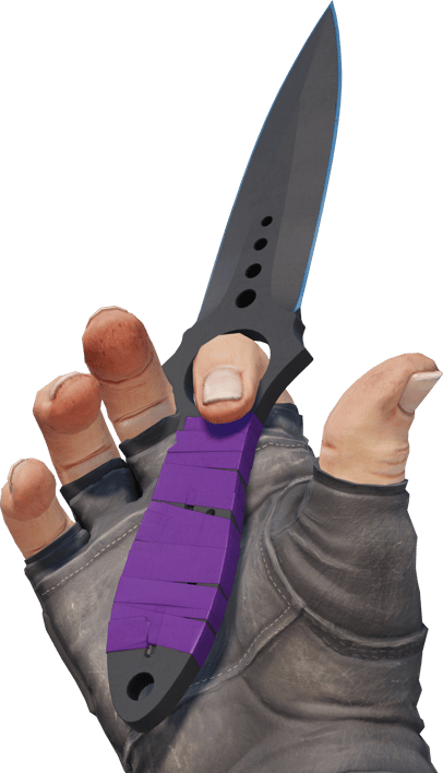 Preview image 3 of ★ StatTrak™ Skeleton Knife | Ultraviolet (Minimal Wear)