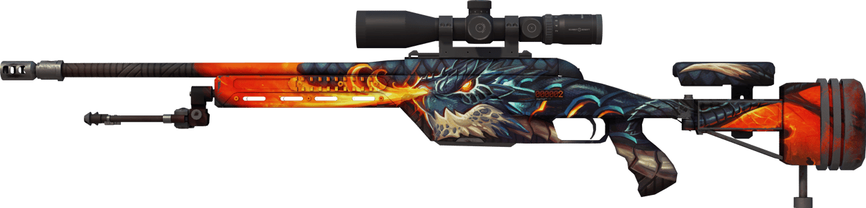 Preview image 1 of StatTrak™ SSG 08 | Dragonfire (ใหม่จากโรงงาน)