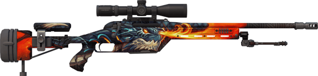 Preview image 2 of StatTrak™ SSG 08 | Dragonfire (MW - Trầy ít)