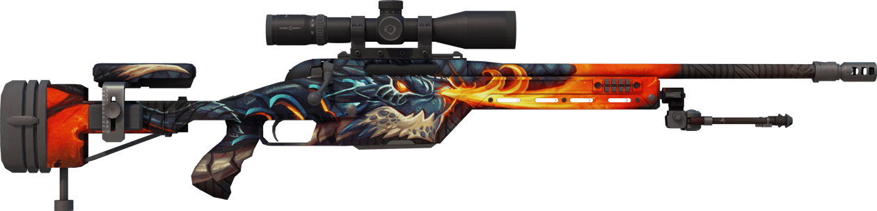 Preview image 2 of StatTrak™ SSG 08 | Dragonfire (มีรอยถลอกเล็กน้อย)