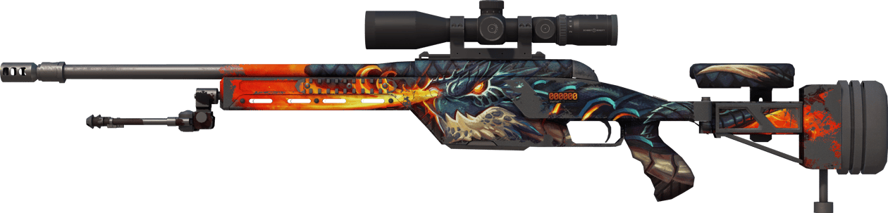 Preview image 1 of StatTrak™ SSG 08 | Dragonfire (Consumato)