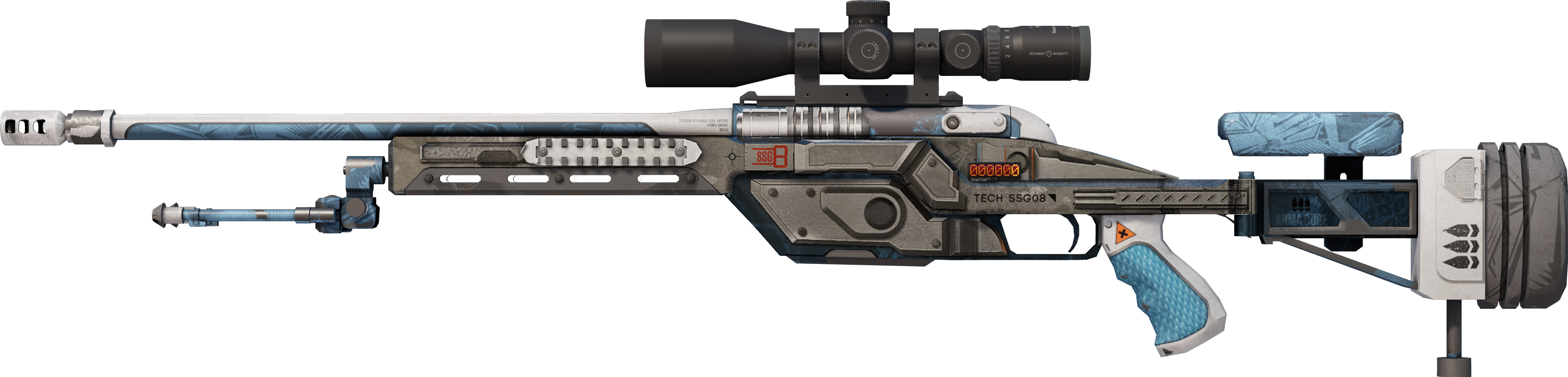 StatTrak™ SSG 08 | Ghost Crusader (Well-Worn)