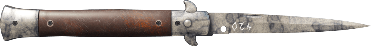 Preview image 1 of ★ StatTrak™ มีดสติลเล็ตโต | Stained (ถลอกปอกเปิกจากการรบ)