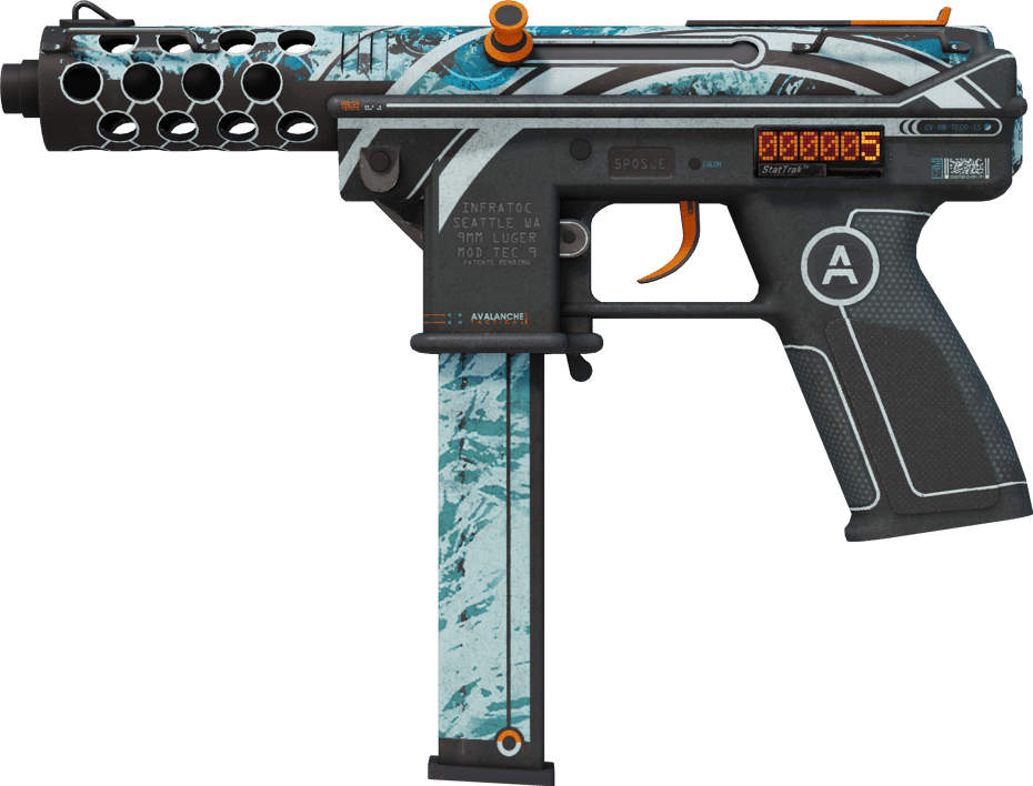 Preview image 1 of StatTrak™ Tec-9 | Avalanche (Battle-Scarred)