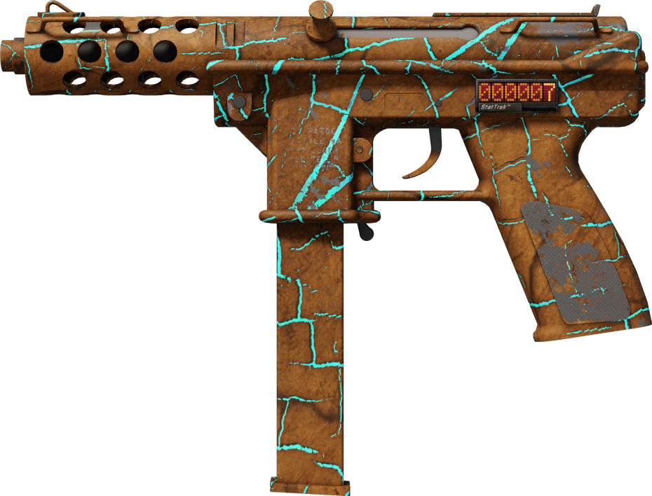 Preview image 1 of StatTrak™ Tec-9 | Cracked Opal (かなり摩耗)
