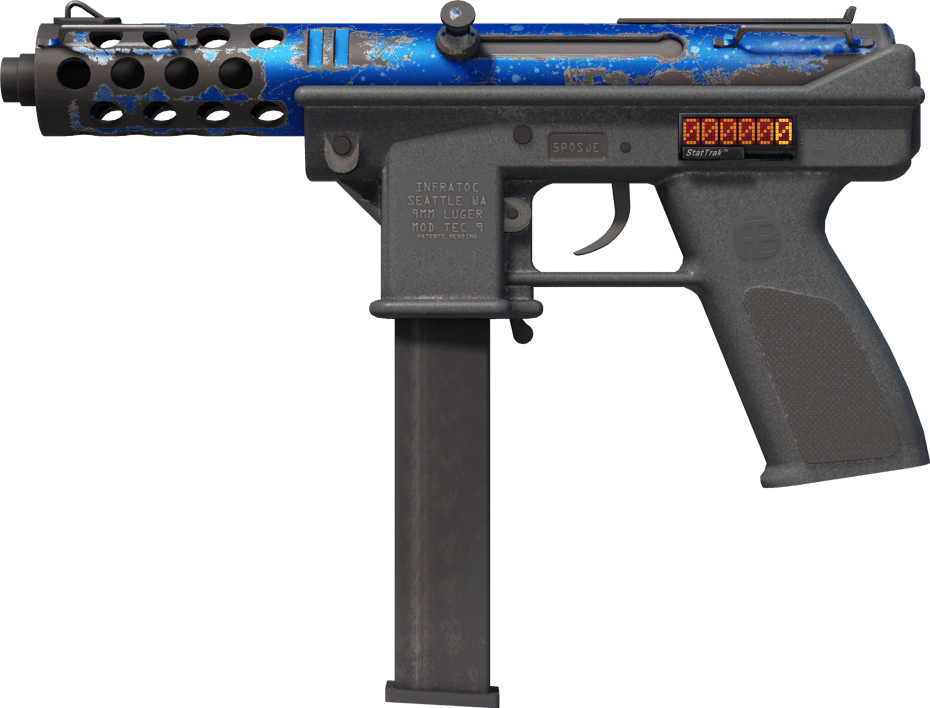 Preview image 1 of StatTrak™ Tec-9 | Ice Cap (Battle-Scarred)
