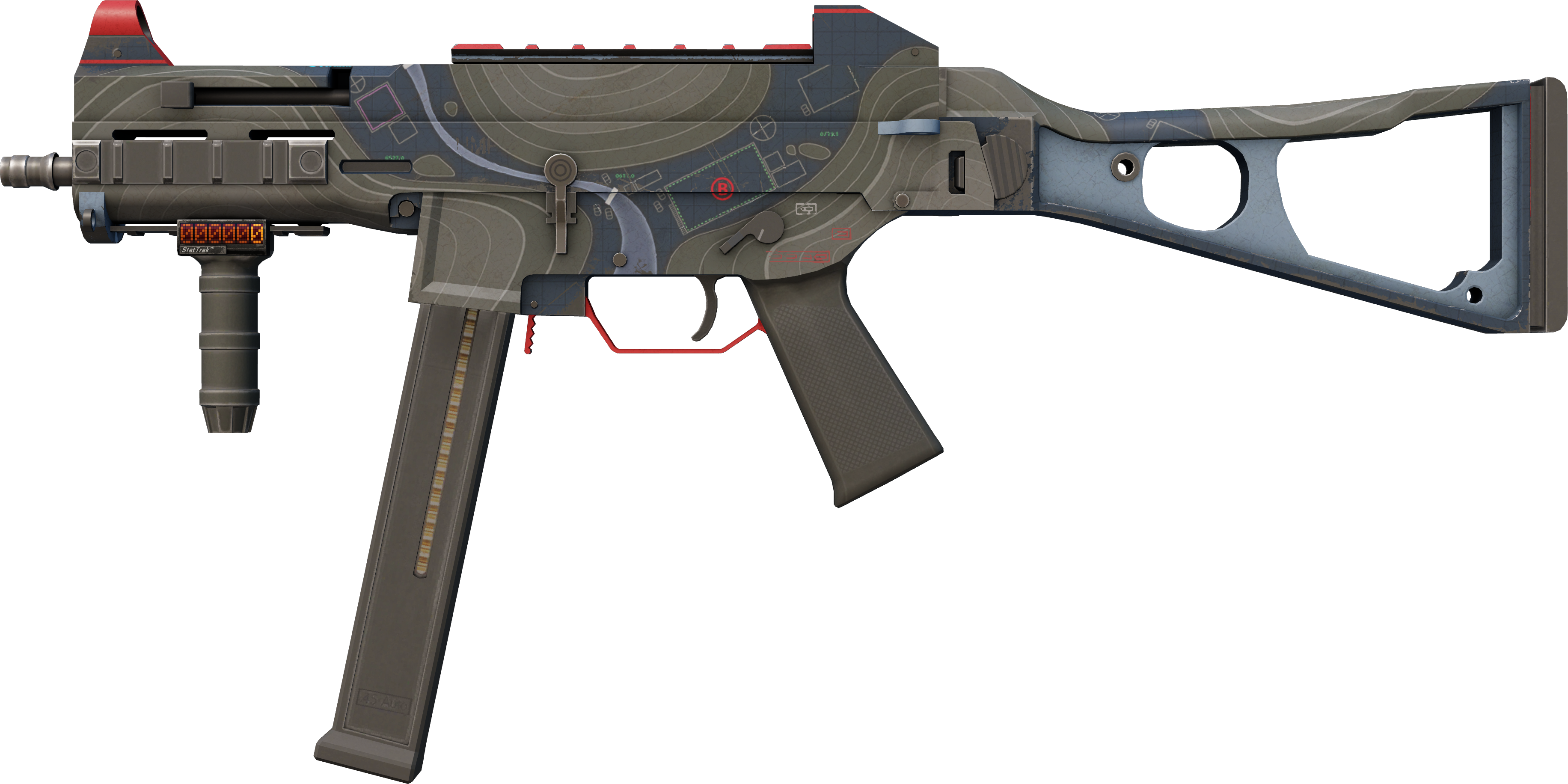 Preview image 1 of StatTrak™ UMP-45 | Briefing (Battle-Scarred)