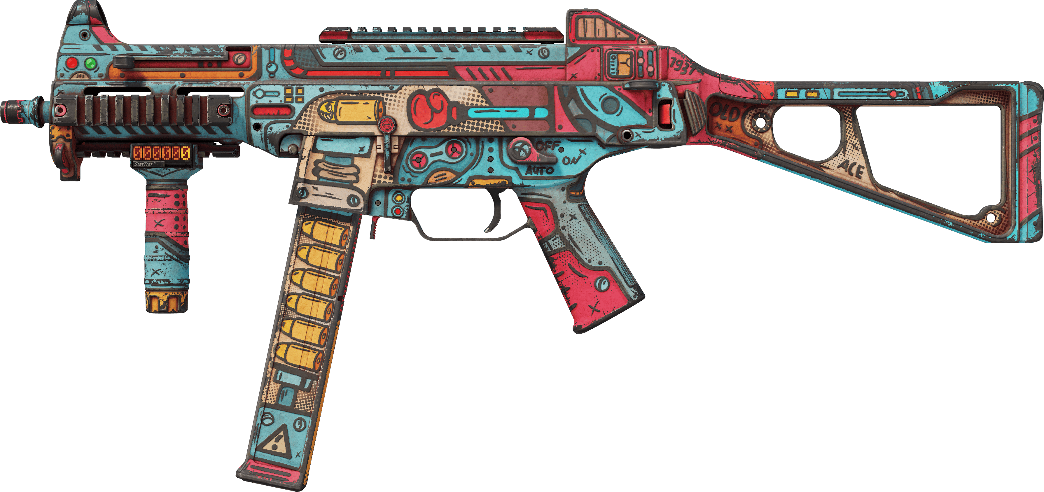 StatTrak™ UMP-45 | Fabryka nokautów (mocne zużycie)