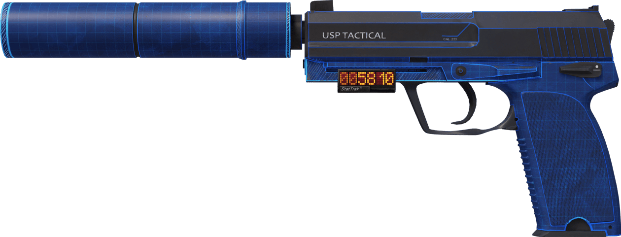 Preview image 1 of StatTrak™ USP-S | Blueprint (มีรอยถลอกเล็กน้อย)