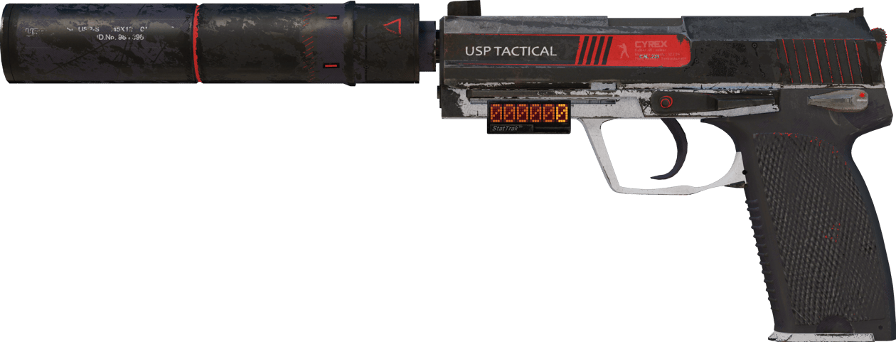 Preview image 1 of StatTrak™ USP-S | Cyrex (ถลอกปอกเปิกจากการรบ)