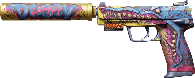 StatTrak™ USP-S | 破颚者 (破损不堪)