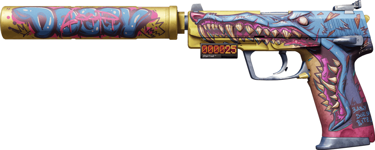 Preview image 1 of StatTrak™ USP-S | Brise-mâchoires (Usée)