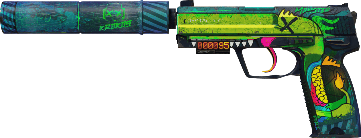 Preview image 1 of StatTrak™ USP-S | Monstres et compagnie (Très peu usée)